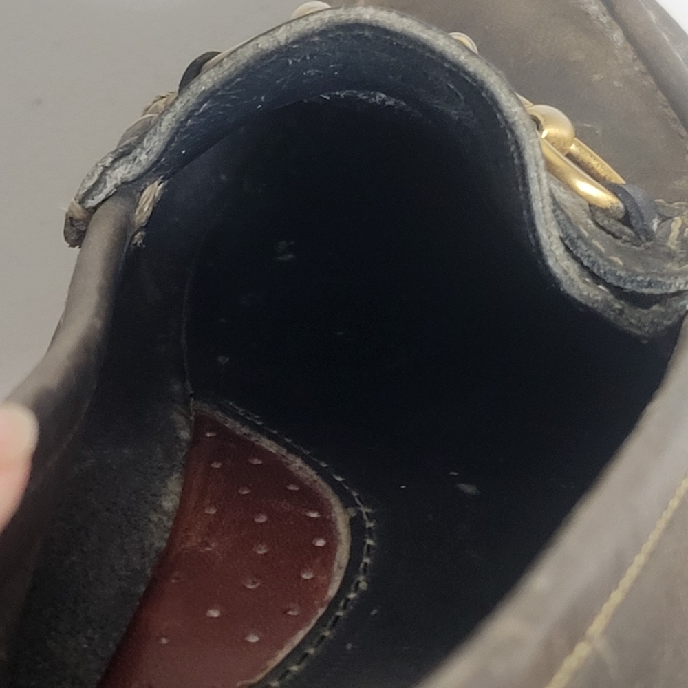 Gucci Classic Vintage Horsebit Leather Slip On Flat Driving Loafers Size 8.5M. - Picture 12 of 16